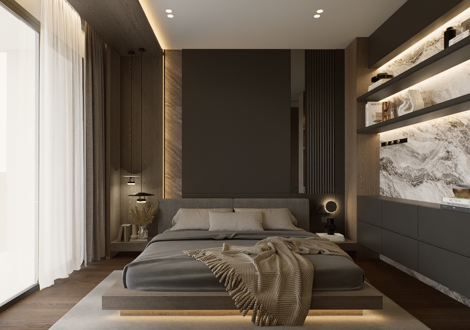 รับออกแบบ 3d perspective ห้องนอนหรูสไตล์โมเดิร์น รับทำภาพ 3d perspective พร้อมการตกแต่งภายในที่สวยงาม ออกแบบบ้าน 3d มองเห็นภาพเสมือนจริง บริการเขียนแบบ 3d perspective คุณภาพดี ราคาถูก พร้อมเฟอร์นิเจอร์ครบครัน ออกแบบห้องนอนในฝันของคุณด้วย 3D perspective.