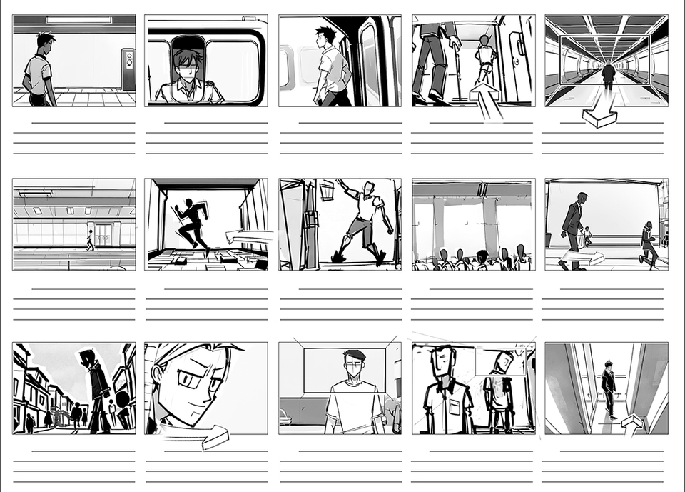 สตอรี่บอร์ดโฆษณาและภาพยนตร์เคลื่อนไหว รับวาด