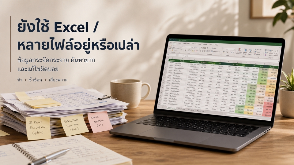 วิเคราะห์ปัญหาธุรกิจจาก Excel LINE Google Sheet และงาน Manual ก่อนออกแบบระบบใหม่