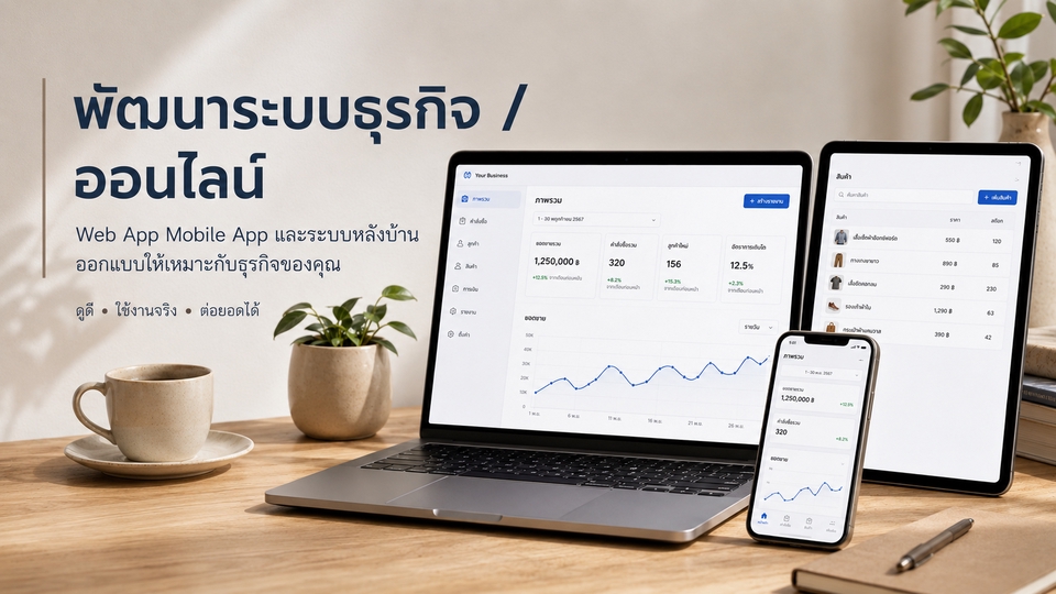 บริการพัฒนาระบบสำหรับธุรกิจ ออกแบบระบบ พัฒนา และส่งมอบพร้อมใช้งาน
