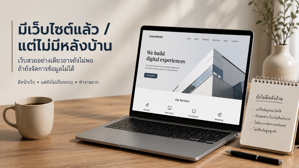 แพ็กเกจสำหรับธุรกิจที่ต้องการ Web App หรือระบบหลังบ้านพร้อมฟังก์ชันหลัก