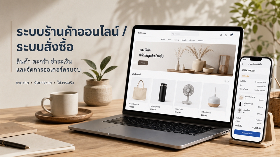 เหมาะสำหรับ SME Startup ร้านค้าออนไลน์ ธุรกิจบริการ และองค์กรที่ต้องการระบบเฉพาะทาง