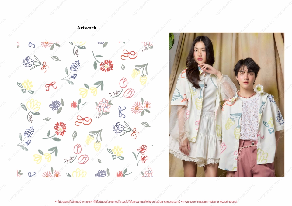 วาด/ออกแบบแพทเทิร์นเสื้อผ้า - FASHION DESIGN / ออกแบบเสื้อผ้าแฟชั่นหญิง-ชาย, ออกแบบลายพิมพ์ผ้า ลายสกรีนเสื้อยืด ลายปัก - 26