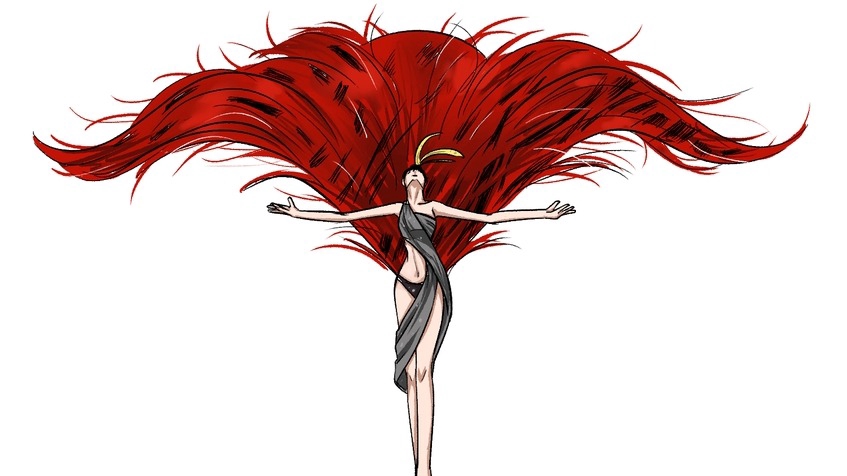 รับวาดรูป วาดภาพประกอบดิจิทัลเพ้นท์ สาวสวยผมแดงพลิ้วไสวราวกับอยู่ในลม พร้อมรับวาดภาพประกอบนิทาน วาดรูปสินค้า ภาพสวยสไตล์การ์ตูน สำหรับการ์ดและงานอีเว้นท์ต่างๆ พร้อมงานวาดภาพประกอบเกมส์