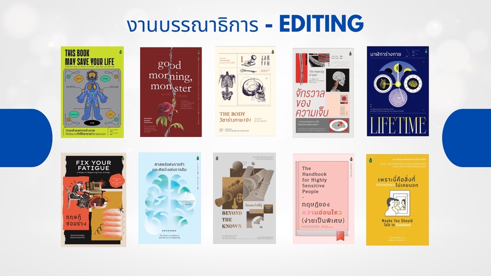 Editor editing บรรณาธิการ งานบรรณาธิการ ตรวจแก้งานแปลเอไอ เกลาภาษา ปรับภาษา