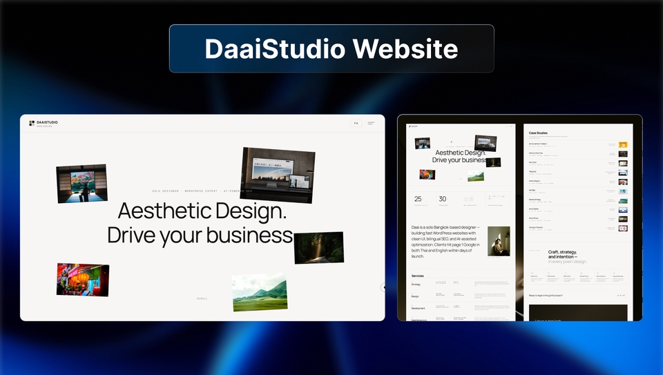 เว็บ Portfolio เว็บโชว์ผลงาน เว็บ Gallery แกลลอรี่ เว็บ Showcase- Daaistudio Fastwork