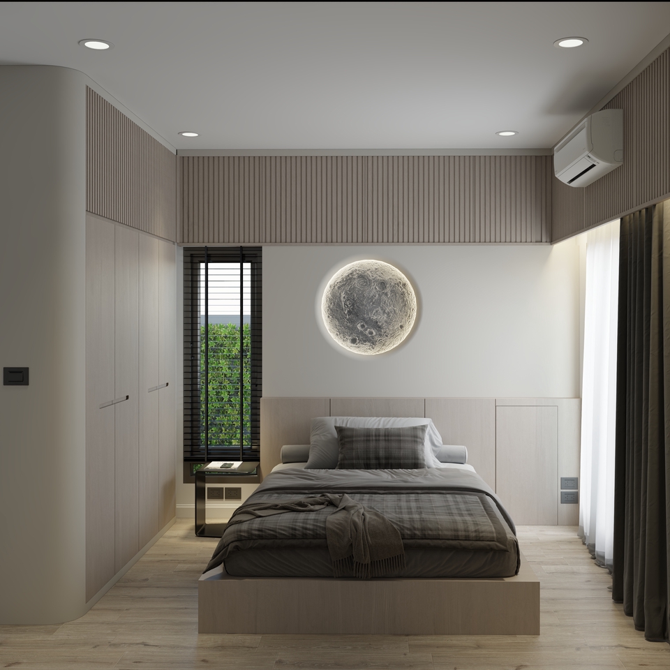 Bedroom, Furniture Built in