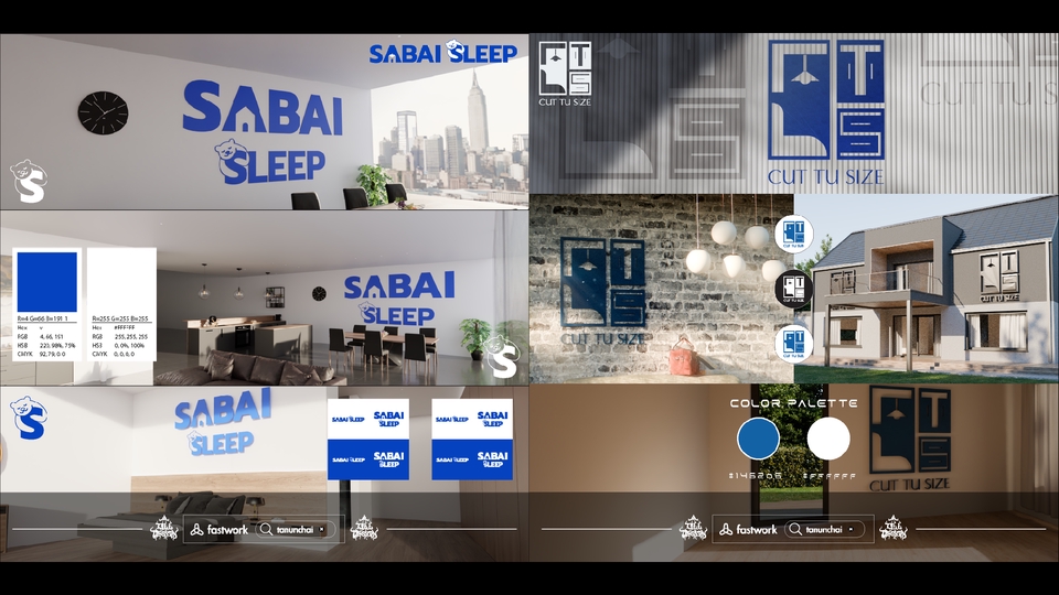 รับออกแบบโลโก้ SABAI SLEEP: ภาพการออกแบบโลโก้หลากหลายรูปแบบสำหรับแบรนด์ที่ต้องการโลโก้สวยๆ
