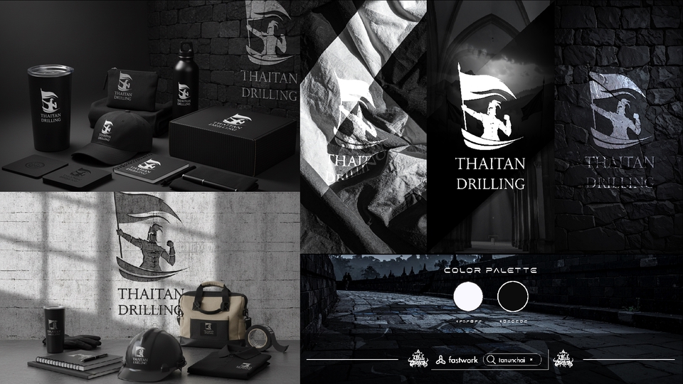 รับออกแบบโลโก้บริษัท Thaïtan Drilling ออกแบบโลโก้เรียบหรู โลโก้สวยๆ