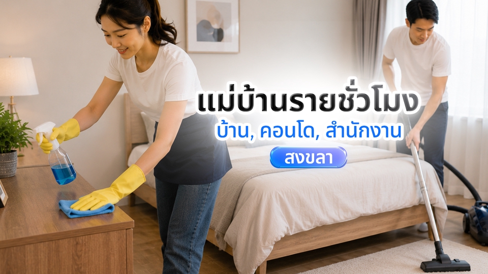 แม่บ้านรายวัน ชลบุรี รับทำความสะอาดบ้าน คอนโด ออฟฟิศ บริการทำความสะอาดครบวงจร