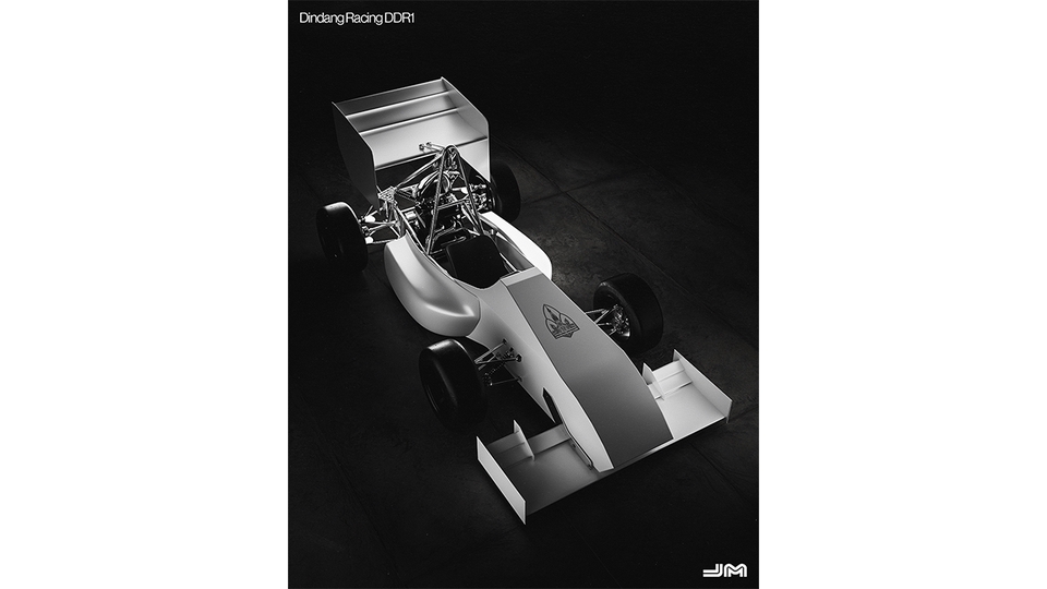 Race Car 3D Render, Cinematic