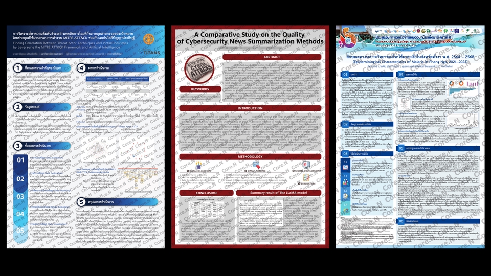ออกแบบโปสเตอร์วิชาการ 3 แบบ นำเสนอข้อมูล งานวิจัย การศึกษา