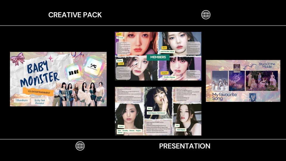 รับทำ presentation BABY MONSTER งานกลุ่มไอดอลเกาหลี