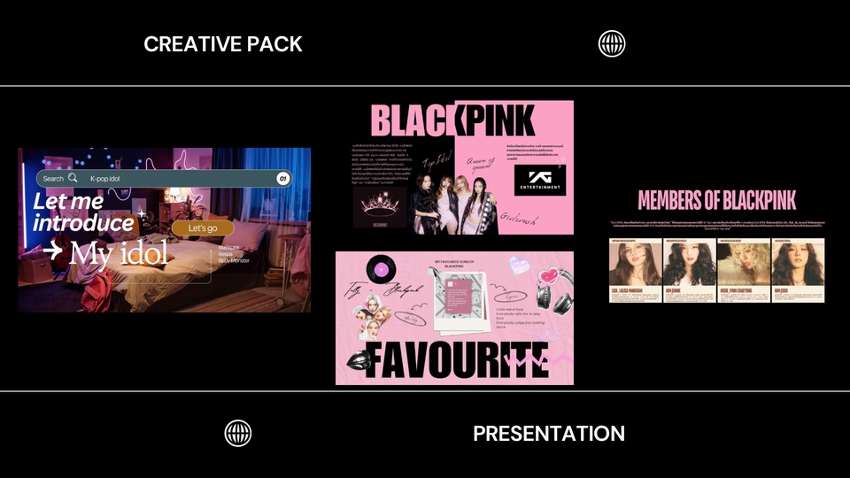 รับทำพรีเซนเทชั่นBLACKPINKสวยงามมืออาชีพ