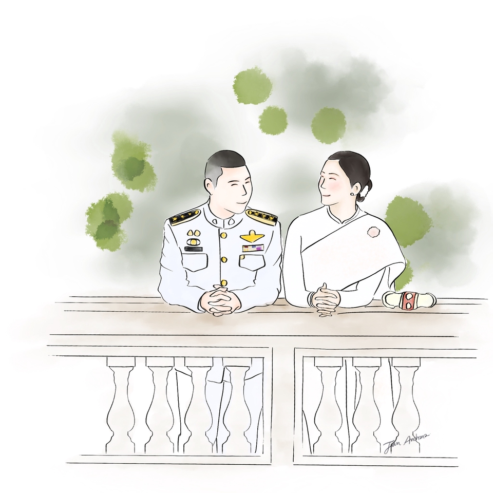 รับวาดภาพเหมือน portrait สไตล์การ์ตูน ภาพเหมือนสไตล์มินิมอล สั่งวาดรูปคน เก็บภาพความทรงจำ น่ารักๆ