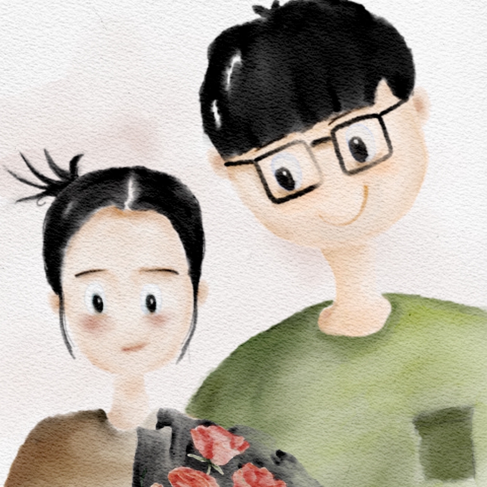 วาดจากภาพจริง เป็นของขวัญที่มีความหมาย โทนละมุน น่ารัก เหมาะให้คนพิเศษ
