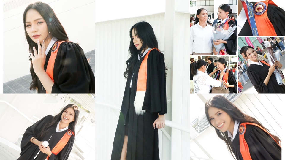 รับถ่ายภาพงาน รับปริญญานอกรอบ , วันจริง