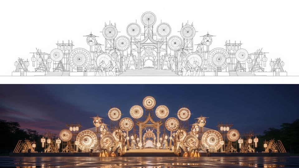 3D Perspective - 3dEvents/อีเวนต์//เวทีการแสดง/คอนเสิร์ต/ฉากการแสดง/เฟสติวอล/เอ็กซิบิชั่น/บูธ/กิจกรรมความบันเทิง - 15