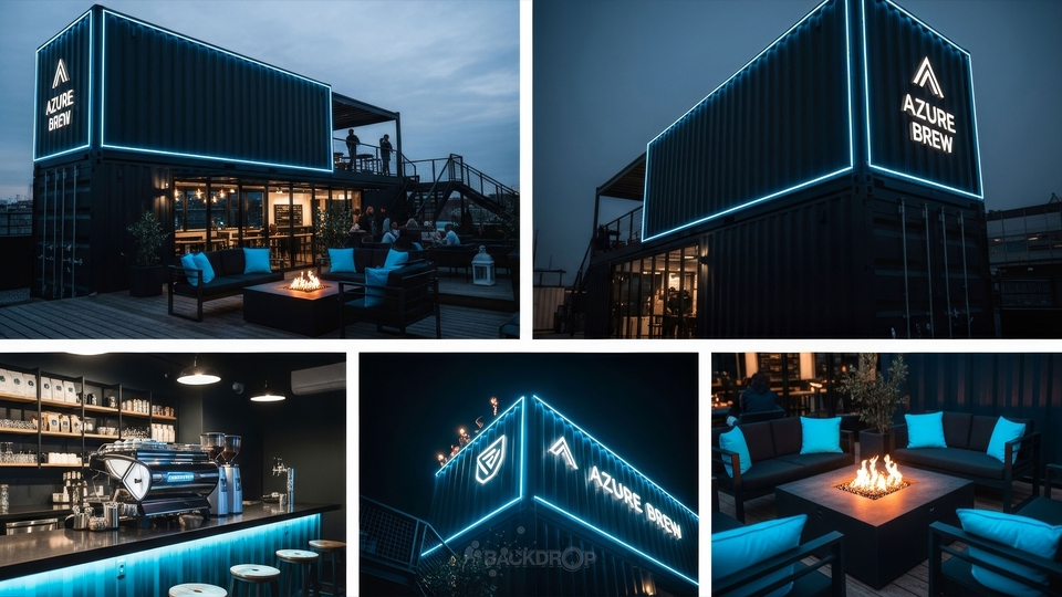 รับออกแบบร้านกาแฟสวยทันสมัย ออกแบบตกแต่งภายในด้วยตู้คอนเทนเนอร์
