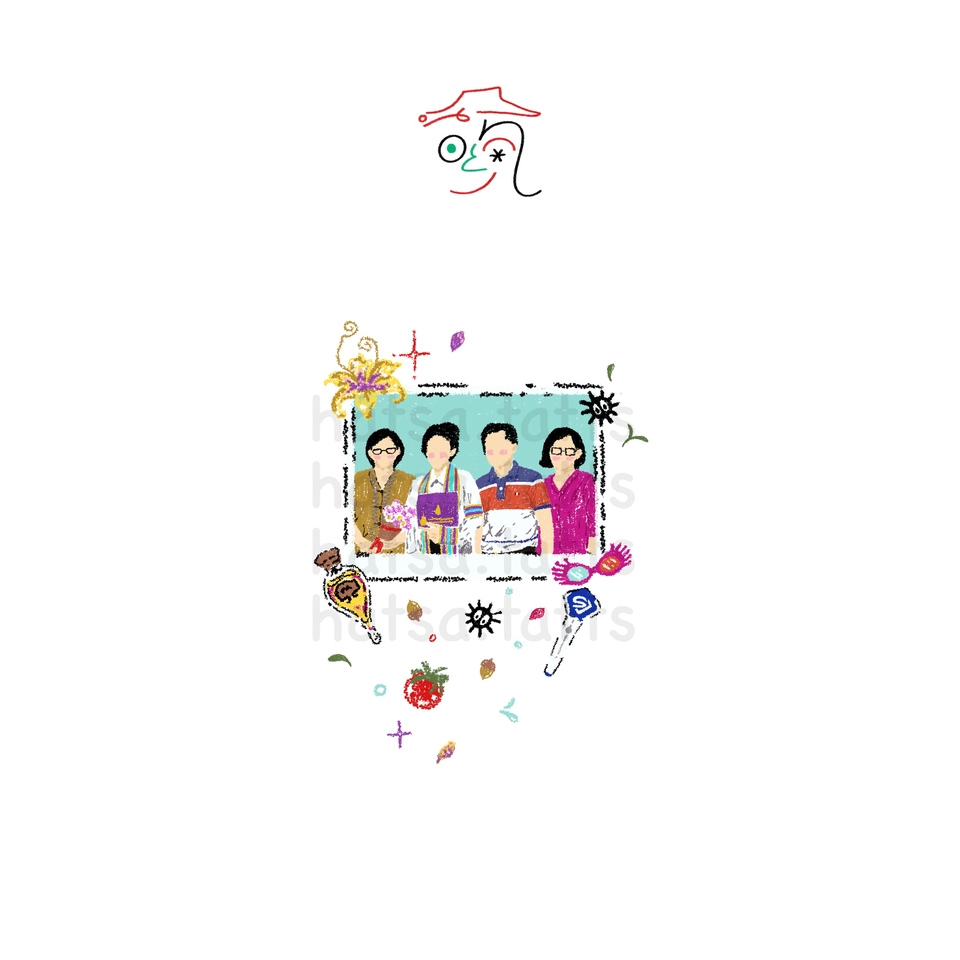 ออกแบบจากภาพถ่ายครอบครัว งานสไตล์สีเทียน🖍️