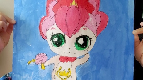 งานวาดและใช้สีน้ำของเด็กวัย 8 ปี ได้ทั้งความสุข และความภาคภูมิใจ