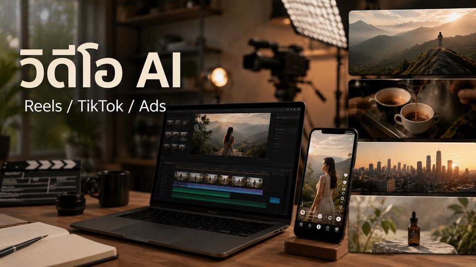 รับทำคอนเทนต์ AI ครบจบ ภาพ วิดีโอ เสียง พร้อมใช้งานตามบรีฟ