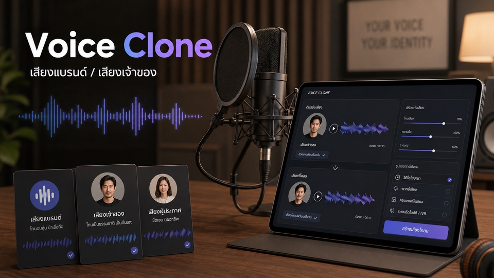 บริการ Voice Clone สำหรับเสียงแบรนด์หรือเสียงเจ้าของธุรกิจ