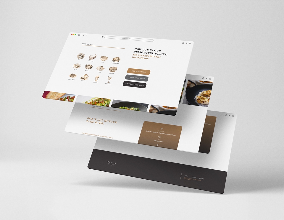 รับออกแบบเว็บไซต์อาหารสวยงาม ออกแบบ UI UX