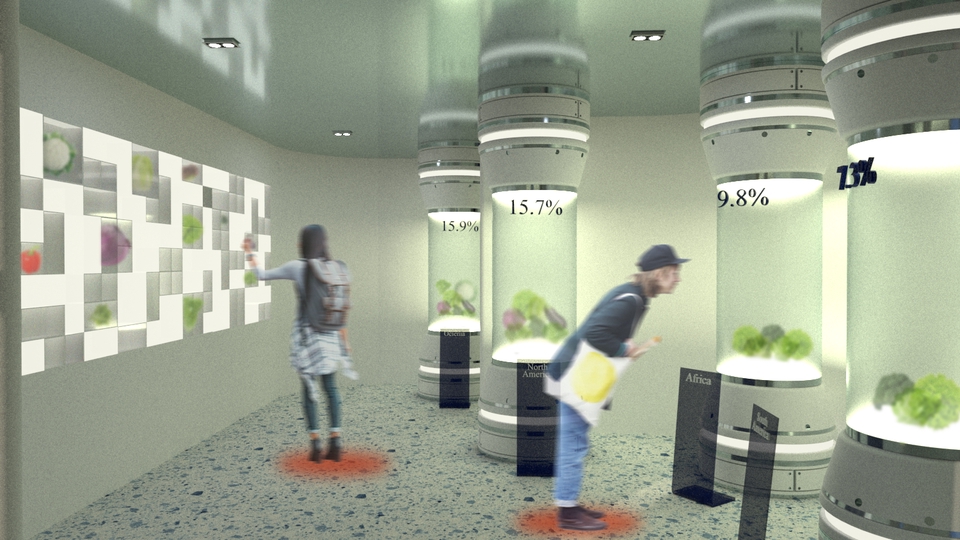 รับออกแบบ3D perspective โมเดลร้านค้าอนาคต